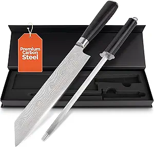 Gidli Stainless Steel Chef Knife 8 Inch with Sharpener